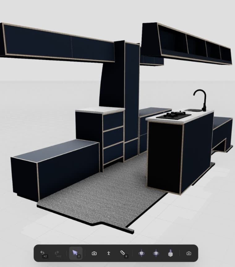 Deep Blue furniture finish preset